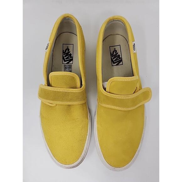 Vans Slip On Suede Shoes Sneakers Mens Size 11.5 Aspen Yellow Mustard 47V Casual main image 4